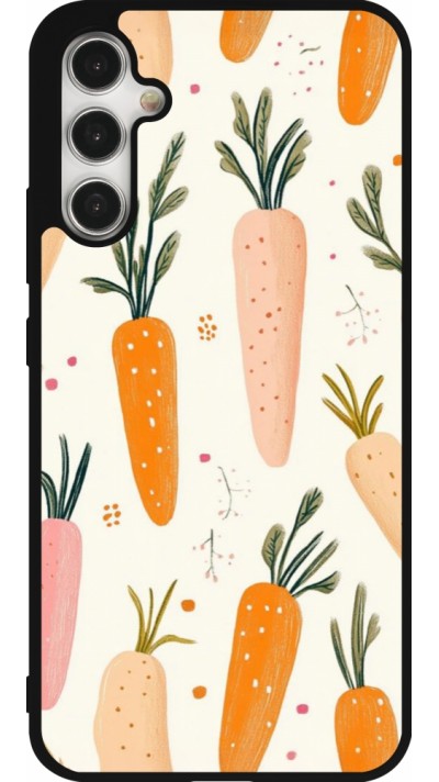 Samsung Galaxy A34 5G Case Hülle - Silikon schwarz Easter 2026 Illustration carrots