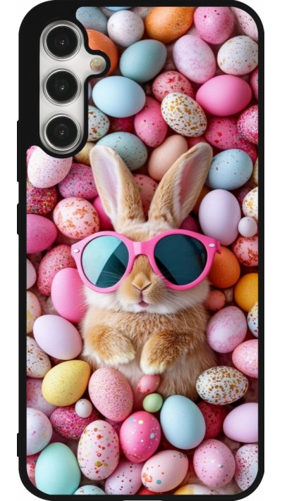 Samsung Galaxy A34 5G Case Hülle - Silikon schwarz Easter 2026 Rabbit fun
