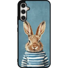 Samsung Galaxy A34 5G Case Hülle - Silikon schwarz Easter 2026 Rabbit navy