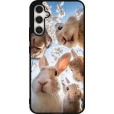 Samsung Galaxy A34 5G Case Hülle - Silikon schwarz Easter 2026 Rabbits