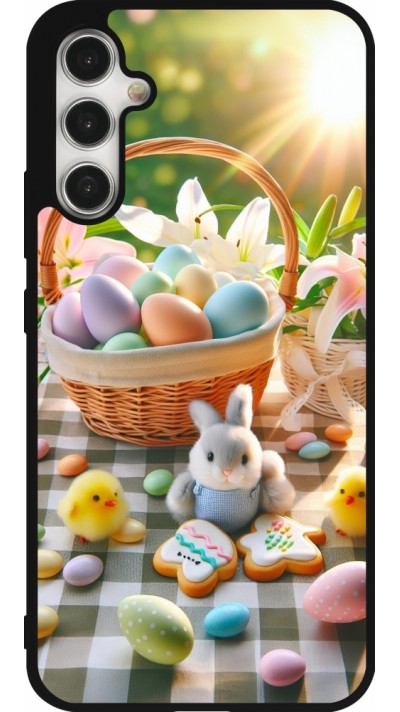 Samsung Galaxy A34 5G Case Hülle - Silikon schwarz Ostern 2025 Osterkorb
