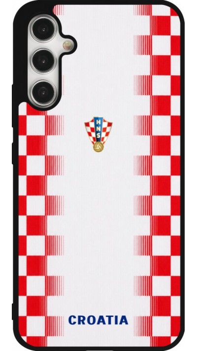 Samsung Galaxy A34 5G Case Hülle - Silikon schwarz Kroatien 2026 personalisierbares Fussballtrikot
