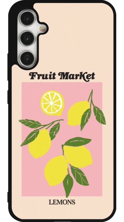 Samsung Galaxy A34 5G Case Hülle - Silikon schwarz Fruit market lemons 2026