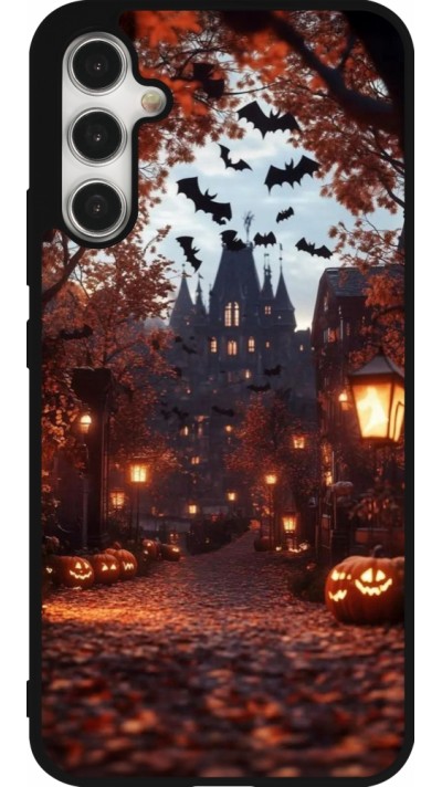Samsung Galaxy A34 5G Case Hülle - Silikon schwarz Halloween 2025 Haunted house