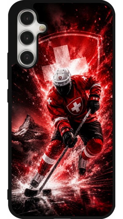 Samsung Galaxy A34 5G Case Hülle - Silikon schwarz Hockey World Championship Player
