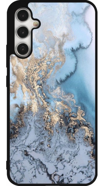 Coque Samsung Galaxy A34 5G - Silicone rigide noir Marble 04