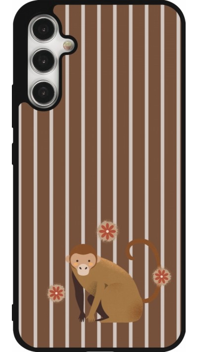 Coque Samsung Galaxy A34 5G - Silicone rigide noir Monkey with stripes Coque Samsung Galaxy A34 5G - Silicone rigide noir Monkey with stripes