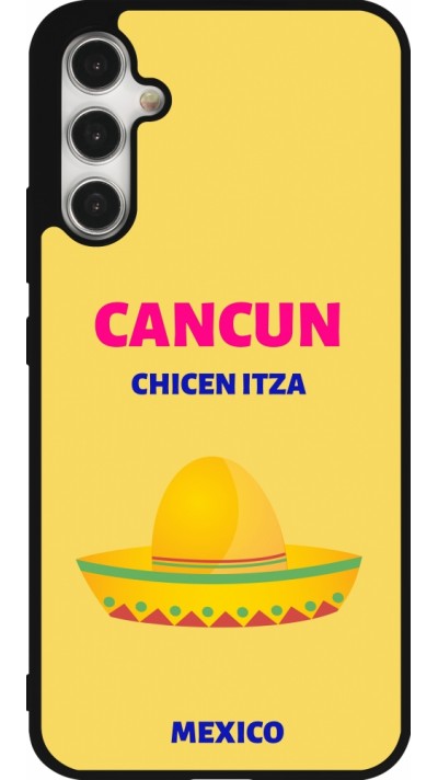 Samsung Galaxy A34 5G Case Hülle - Silikon schwarz Pop Summer Destination Cancun