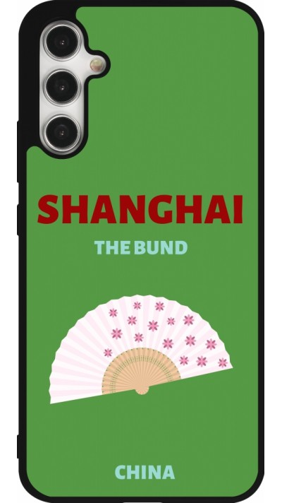 Samsung Galaxy A34 5G Case Hülle - Silikon schwarz Pop Summer Destination Shanghai