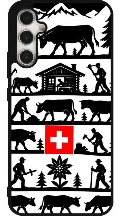 Coque Samsung Galaxy A34 5G - Silicone rigide noir Poya Suisse 1