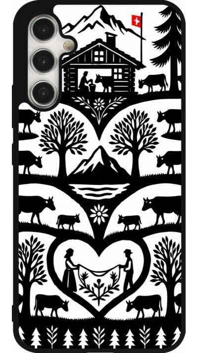 Coque Samsung Galaxy A34 5G - Silicone rigide noir Poya Suisse 2