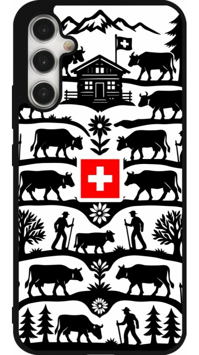 Coque Samsung Galaxy A34 5G - Silicone rigide noir Poya Suisse 3