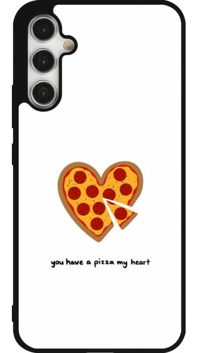 Coque Samsung Galaxy A34 5G - Silicone rigide noir Saint Valentines Day 26 You have my pizza heart