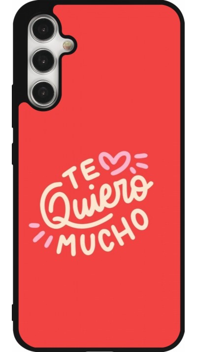 Coque Samsung Galaxy A34 5G - Silicone rigide noir Saint Valentines Day 26 Te quiero mucho