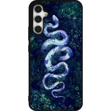 Samsung Galaxy A34 5G Case Hülle - Silikon schwarz Snake Blue Anaconda