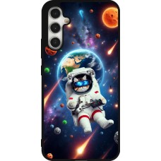 Samsung Galaxy A34 5G Case Hülle - Silikon schwarz VR SpaceCat Odyssee