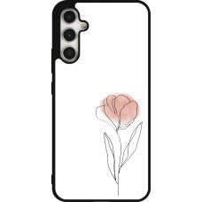 Samsung Galaxy A34 5G Case Hülle - Silikon schwarz Spring 23 minimalist flower