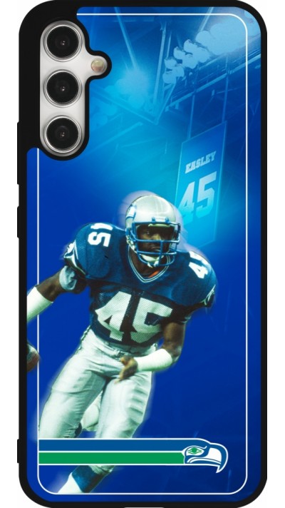 Samsung Galaxy A34 5G Case Hülle - Silikon schwarz Super Bowl 26 Seattle 1