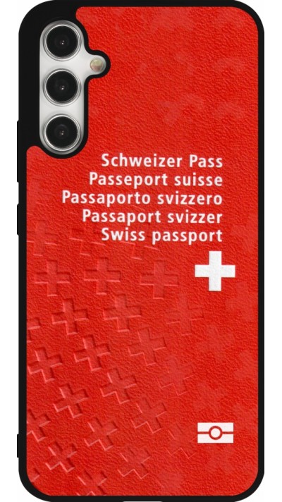 Samsung Galaxy A34 5G Case Hülle - Silikon schwarz Swiss Passport