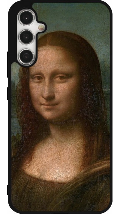 Samsung Galaxy A34 5G Case Hülle - Silikon schwarz Kunstbild - Mona Lisa - Leonardo de Vinci
