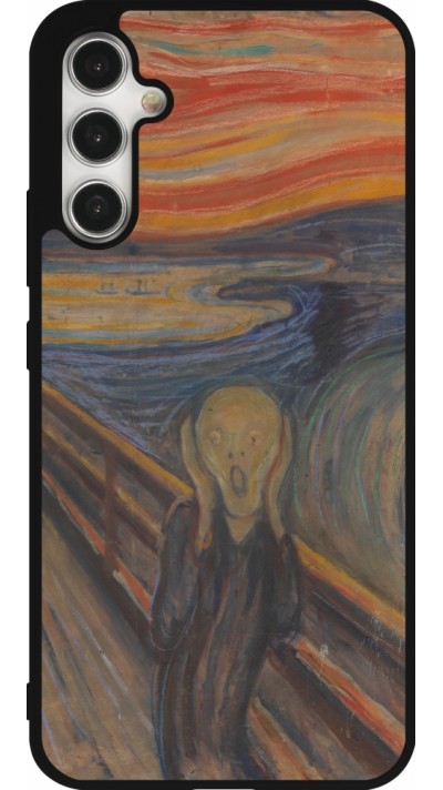 Samsung Galaxy A34 5G Case Hülle - Silikon schwarz Kunstbild - Der Schrei - Edvard Munch