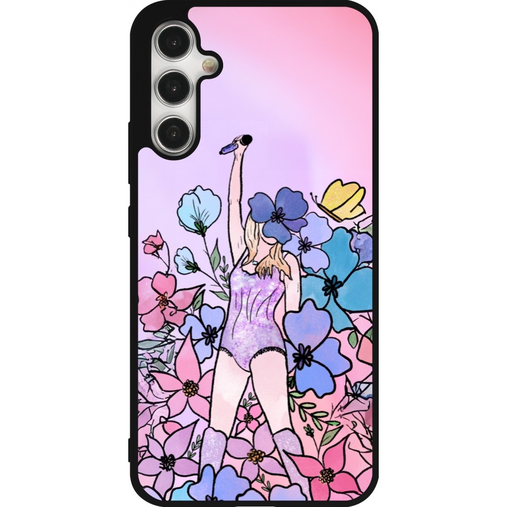 Samsung Galaxy A34 5G Case Hülle - Silikon schwarz Taylor Swift Sketch - Pink