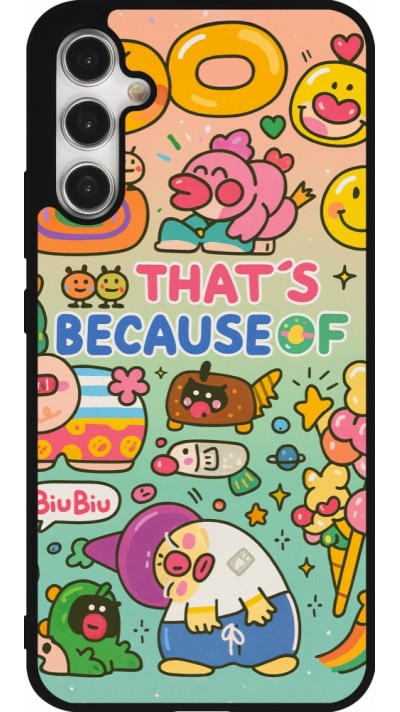 Coque Samsung Galaxy A34 5G - Silicone rigide noir Thats beacause of