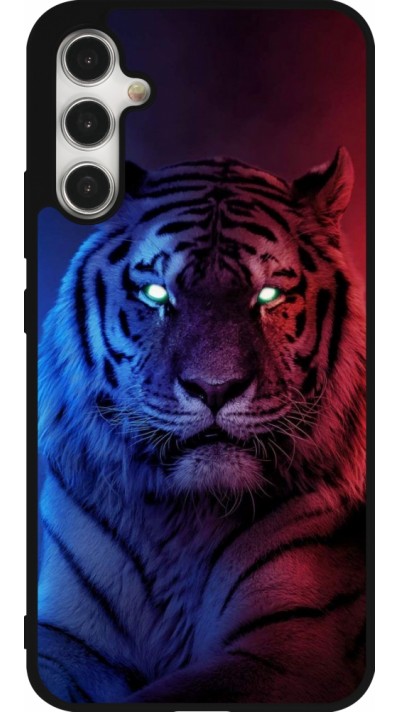 Samsung Galaxy A34 5G Case Hülle - Silikon schwarz Tiger Blue Red