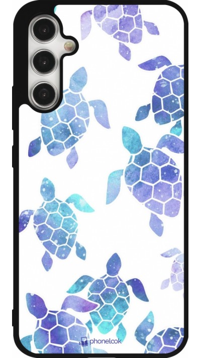 Samsung Galaxy A34 5G Case Hülle - Silikon schwarz Turtles pattern watercolor