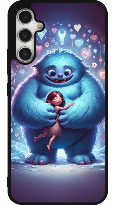Samsung Galaxy A34 5G Case Hülle - Silikon schwarz Valentin 2024 Flauschige Liebe