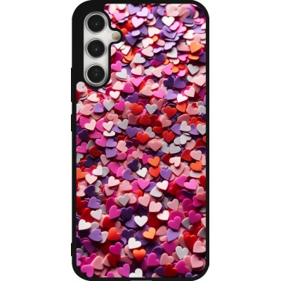 Samsung Galaxy A34 5G Case Hülle - Silikon schwarz Valentin 2025 Konfetti