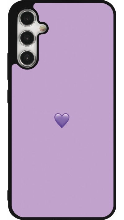 Samsung Galaxy A34 5G Case Hülle - Silikon schwarz Valentine 2023 purpule single heart