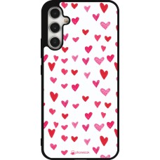 Samsung Galaxy A34 5G Case Hülle - Silikon schwarz Valentine 2022 Many pink hearts
