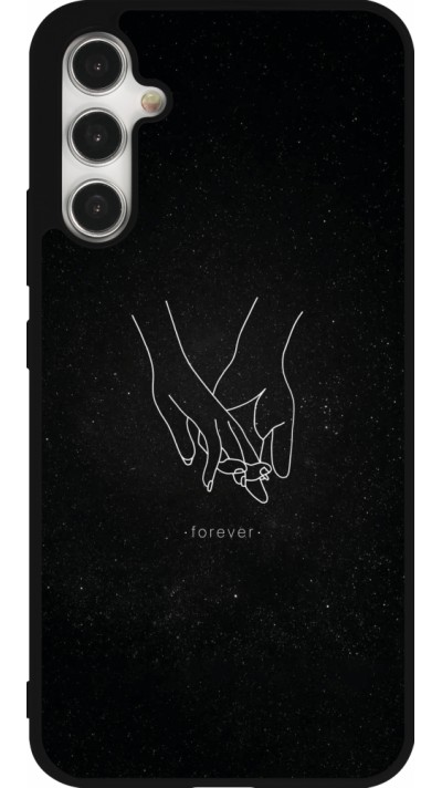 Samsung Galaxy A34 5G Case Hülle - Silikon schwarz Valentine 2023 hands forever