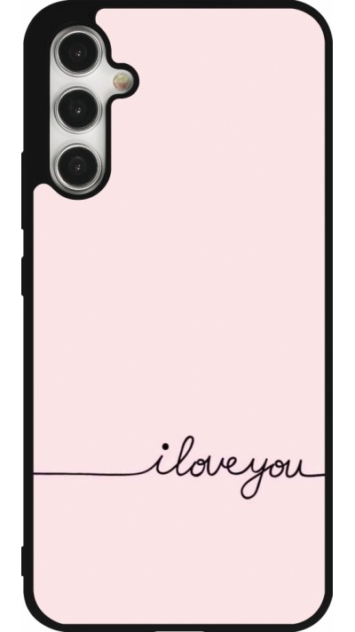 Samsung Galaxy A34 5G Case Hülle - Silikon schwarz Valentine 2023 i love you writing