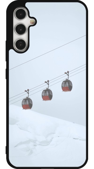 Samsung Galaxy A34 5G Case Hülle - Silikon schwarz Winter 22 ski lift