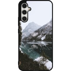 Samsung Galaxy A34 5G Case Hülle - Silikon schwarz Winter 22 snowy mountain and lake