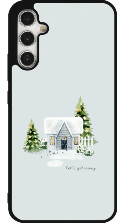 Samsung Galaxy A34 5G Case Hülle - Silikon schwarz Winter 25 Cosy House