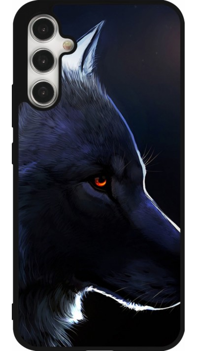 Samsung Galaxy A34 5G Case Hülle - Silikon schwarz Wolf Shape