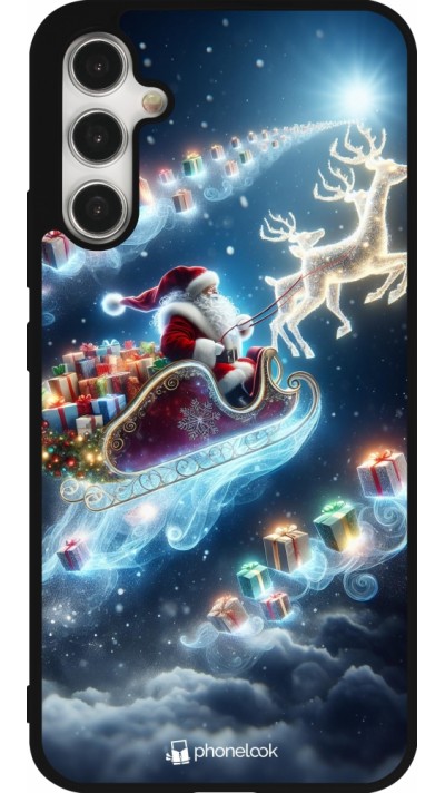 Samsung Galaxy A34 5G Case Hülle - Silikon schwarz Weihnachten 2023 Verzauberter Weihnachtsmann