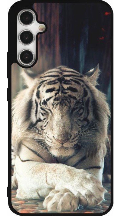 Samsung Galaxy A34 5G Case Hülle - Silikon schwarz Zen Tiger