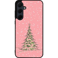 Samsung Galaxy A35 5G Case Hülle - Silikon schwarz Christmas 25 Pink Tree