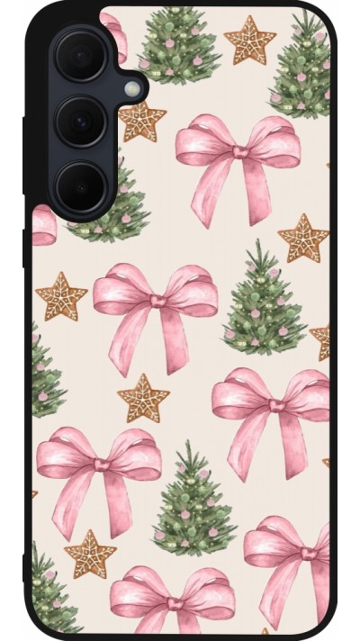 Samsung Galaxy A35 5G Case Hülle - Silikon schwarz Christmas 25 Vintage Ribbons
