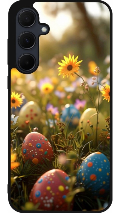 Samsung Galaxy A35 5G Case Hülle - Silikon schwarz Easter 2026 Decorated eggs