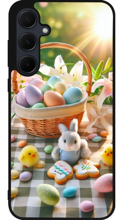 Samsung Galaxy A35 5G Case Hülle - Silikon schwarz Ostern 2025 Osterkorb