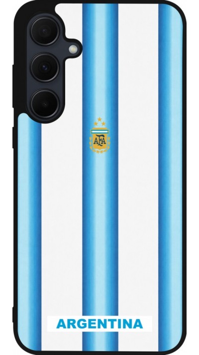 Samsung Galaxy A35 5G Case Hülle - Silikon schwarz Argentinien 2026 personalisierbares Fussballtrikot