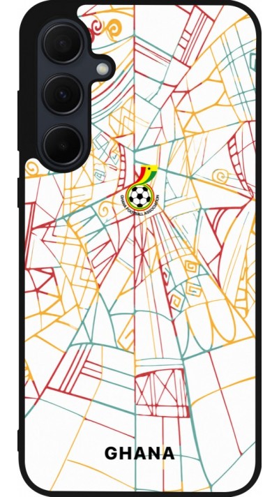 Samsung Galaxy A35 5G Case Hülle - Silikon schwarz Ghana 2026 personalisierbares Fussballtrikot