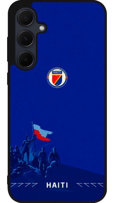 Samsung Galaxy A35 5G Case Hülle - Silikon schwarz Haiti 2026 personalisierbares Fussballtrikot
