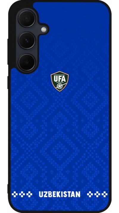 Samsung Galaxy A35 5G Case Hülle - Silikon schwarz Usbekistan 2026 personalisierbares Fussballtrikot