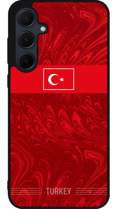Samsung Galaxy A35 5G Case Hülle - Silikon schwarz Türkei 2026 personalisierbares Fussballtrikot
